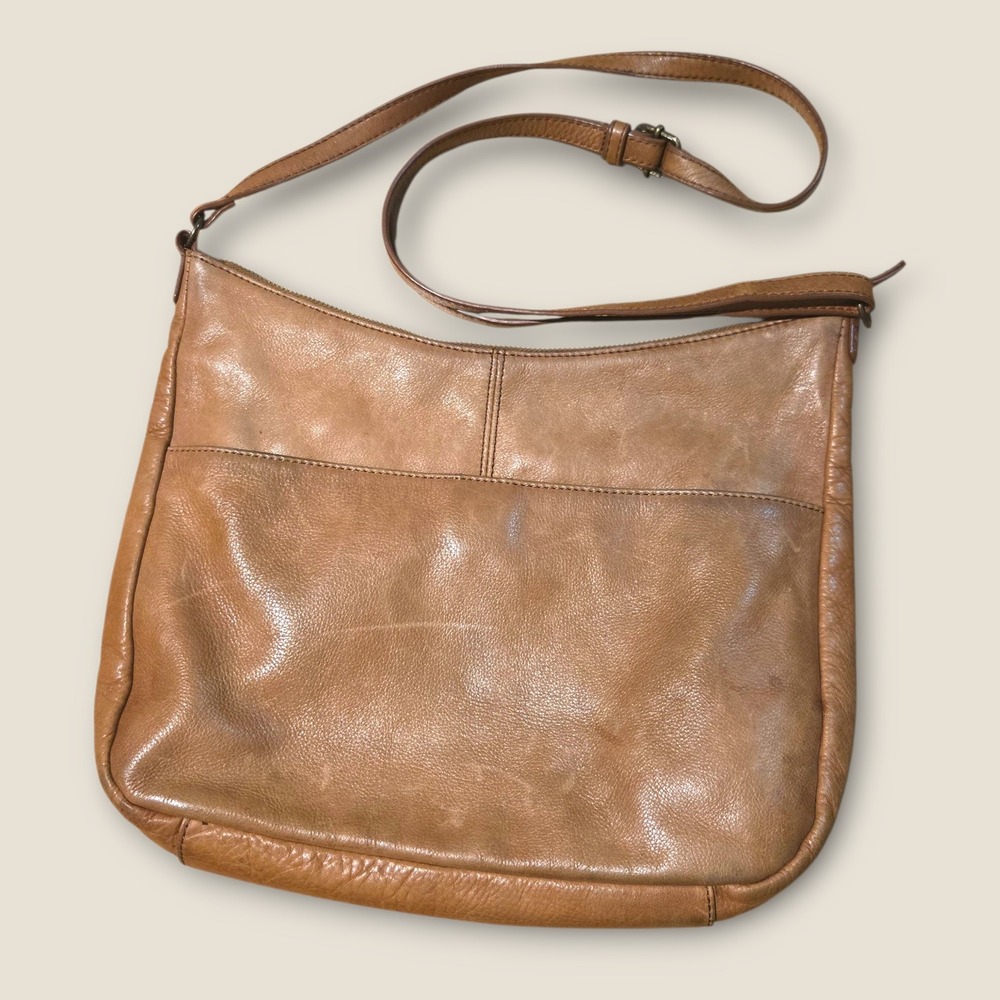 Vintage Margot New York Leather Hobo Bag 2000s 13x13" VTG Handbag Purse‎ NYC Y2K